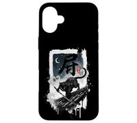 Espada Katana Samurai Ninja para Techo de Gatito Negro, Arte japonés Carcasa para iPhone 16 Plus