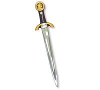 Espada Medieval de Juguete Caballero Noble, Roja - 57,5 cm, Edad 3+ | Espada Grande de 57,5 cm en EVA Flexible | León Dorado para Disfraces, Juegos de Rol, Batallas & Aventuras Medievales
