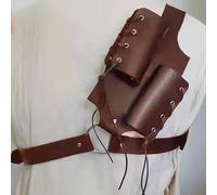 Espada medieval renacentista de piel, rana de caballero de Halloween, doble espalda, espada, pirata, vikingo, guerrero, accesorios para disfraz