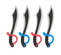 Espada pirata gomaespuma espadas de juguete sables infantiles 4 unidades