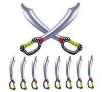 Espada pirata para niños, 10 espadas inflables divertidas de 27, 6 pulgadas, espadas inflables de plástico seguro con válvula para suministros de fiesta, accesorios de juguete para cosplay, fiesta d