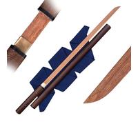 Espada recta samurái de palisandro natural de 103 cm con vaina de madera de wengué,bokken hecho a mano,espada samurái de madera Iaido para práctica de kendo,regalos,exhibiciones,cosplay,accesorios