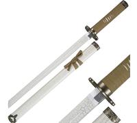 Espada samurái de madera, bokken de entrenamiento curvado con vaina, accesorio Katana para cosplay, exhibición y decoración de colección