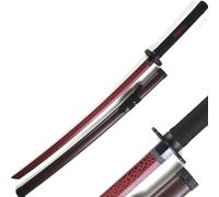 Espada samurái de madera, bokken de entrenamiento curvado con vaina, accesorio Katana para cosplay, exhibición y decoración de colección