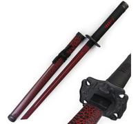 Espada samurái de madera, bokken de entrenamiento curvado con vaina, accesorio Katana para cosplay, exhibición y decoración de colección