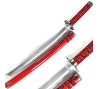 Espada samurái de madera, bokken de entrenamiento curvado con vaina, accesorio Katana para cosplay, exhibición y decoración de colección