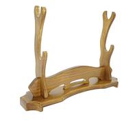 Espada soporte madera maciza pantalla Katana Samurai Espada sable soporte Horizontal Soporte de suelo, 2-layer