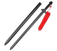 Espadas de Tai Chi de bambú Natural de 104 cm,Espada de Entrenamiento de Madera con Vaina de bambú,bokken Artesanal para Regalar,Practicar Artes Marciales,Cosplay y actuaciones (Negro/Beige)