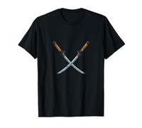 Espadas Katana Samurai Cruzadas Camiseta