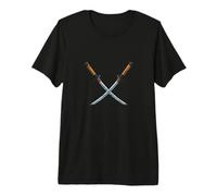 Espadas Katana Samurai Cruzadas Camiseta Premium