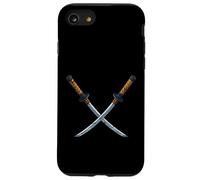 Espadas Katana Samurai Cruzadas Carcasa para iPhone SE (2020) / 7 / 8