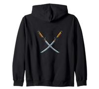 Espadas Katana Samurai Cruzadas Sudadera con Capucha