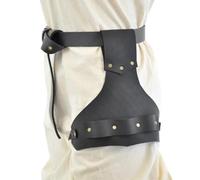 Espadas medievales de piel rana - Espadas medievales de piel sintética con soporte de espadas de rana raso de rana, funda de cuero vintage, fantasía, historial, accesorios de cosplay