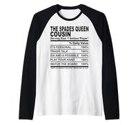 Espadas reina primo nutrición hecho divertido primos hombres mujeres Camiseta Manga Raglan