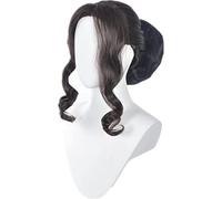 ESPADE Cosplay Wig 2020 Kibutsuji Muzan Anime Cosplay Peluca: Kimetsu no Yaiba Disfraces Halloween Hombres Negro Pelo sintético Rizado Corto