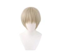 ESPADE Cosplay Wig Anime Jujutsu Kaisen Toge Inumaki Cosplay Gris Corto Resistente al Calor Pelo sintético Halloween Carnaval Fiesta Disfraz Peluca