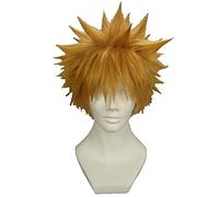 ESPADE Cosplay Wig Bleach Kurosaki Ichigo Pain Short Cosplay Pelucas for Hombre niños Pelo sintético Resistente al Calor Anime Disfraz Peluca