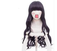 ESPADE Cosplay Wig Cardcaptor Sakura Tomoyo Daidouji Largo Ondulado púrpura Flequillo Cosplay Peluca