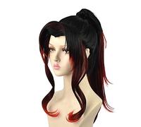 ESPADE Cosplay Wig Demon Slayer Kimetsu no Yaiba Kokushibou Michikatsu Tsugikuni Yoriichi Peluca Cosplay Disfraz Pelo sintético Pelucas for Fiesta de Halloween