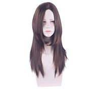 ESPADE Cosplay Wig Peluca for Halloween Moda Fiesta de Navidad Vestir Peluca Resident Evil 8-Village Cassandra-Cassandra-Maroon Mediano Largo Cos Peluca
