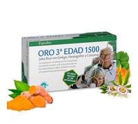 Espadiet Jalea oro 3ra edad 1500- Con Gingko Biloba, Harpagofito, Cúrcuma, Zinc Vitaminas C, del Complejo B y D - Salud del Corazón, Cognitiva, Ósea y Antioxidante - 20 viales de 10ml