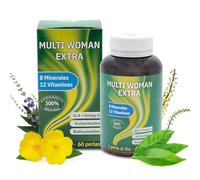Espadiet Multi Woman Extra - Con Vitaminas, Minerales y Plantas Específicas para la Salud Femenina - Multivitamínico para Mujeres - Salud Hormonal, inmune, Cabello, Piel y Uñas - Energía - 60 Perlas