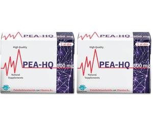 Espadiet PEA-HQ - PEA, Vitamina B12 - Alivio al Dolor Neuronal - Antiinflamatorio - Apoya en Caso de Migraña, Dolores Menstruales - Alta absorción - 30 Cáp (Paquete de 2)