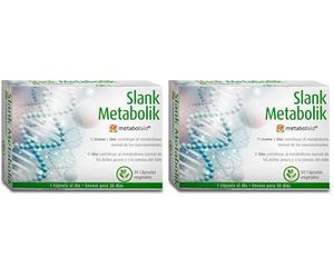 Espadiet Slank Metabolik - Metabolaid, Gluconato de Zinc, Picolinato de Cromo, Vitamina B12 - Ayuda al Metabolismo - Propiedades Termogénicas - Alta absorción - 30Cáp (Paquete de 2)