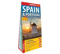 Espagne et Portugal 1/1.100.000 (carte grand format laminée). Spain & Portugal (Carte Laminée Routière et Tour)