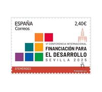 España 2025 4ª Conferencia Internacional Financiación para el Desarrollo Sello Correo