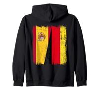 España Alemania Media Bandera Patrimonio Alemán Español Sudadera con Capucha