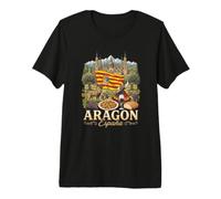 España Aragón España Travel Culture Bandera Regional Camiseta Premium