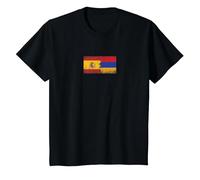 España Armenia Banderas - Español Armenio Camiseta, Niños, Negro, 2 años