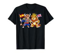 España Bandera Británica Reino Unido Gran Bretaña Herencia Camiseta