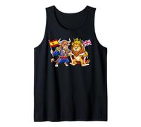 España Bandera Británica Reino Unido Gran Bretaña Herencia Camiseta sin Mangas