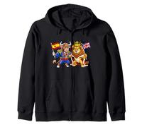 España Bandera Británica Reino Unido Gran Bretaña Herencia Sudadera con Capucha