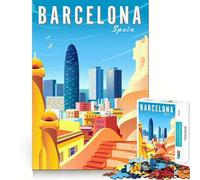 España Barcelona Travel Art Rompecabezas para Adultos 1000 Piezas Reason Skill Toy Slow Enjoy Exact Cut Art Collection Piece 50x75cm