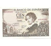 España BILLETE ORIGINAL 100 PESETAS 1965 GUSTAVO ADOLFO BECQUER