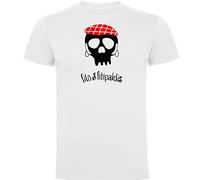España Camiseta con Logotipo de Fito y Fitipaldis Logo Blanca Hombre 100% Algodón Tallas S M L XL XXL Mangas Cortas (M)