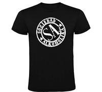 España Camiseta Negra con Logotipo de Soziedad Alkoholika Hombre 100% Algodón Tallas S M L XL XXL Mangas Cortas (L)