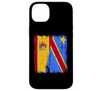 España Congo Media Bandera Española Orgullo Congoleño Jersey Carcasa para iPhone 14 Plus
