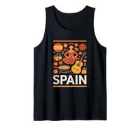 España Divertida Cultura Española Guitarra Flamenca Paella Camiseta sin Mangas