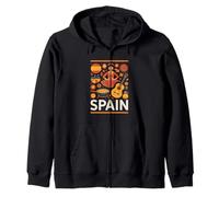 España Divertida Cultura Española Guitarra Flamenca Paella Sudadera con Capucha
