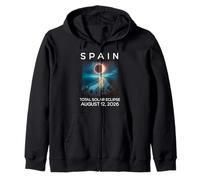 España Eclipse 2026 Agosto 12 Total Solar Eclipse Playa Sudadera con Capucha