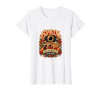 España Eclipse Solar Total 2026 12 de Agosto Evento de Astronomía Camiseta gráfica económica, Mujer, Blanco, XS