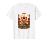 España Eclipse Solar Total 2026 Barcelona Sagrada Familia Camiseta gráfica económica, Hombre, Blanco, L