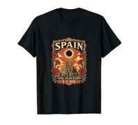 España Eclipse Solar Total 2026 Barcelona Sagrada Familia Camiseta gráfica económica, Hombre, Negro, XL