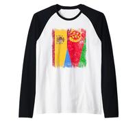 España Eritrea Media Bandera Patrimonio Eritrea Española Camiseta Manga Raglan