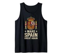 España Escudo Orgullo Nacional Make Spain Great Again Camiseta sin Mangas