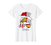 España, España, mitad española mitad inglesa, bandera de Inglaterra Camiseta